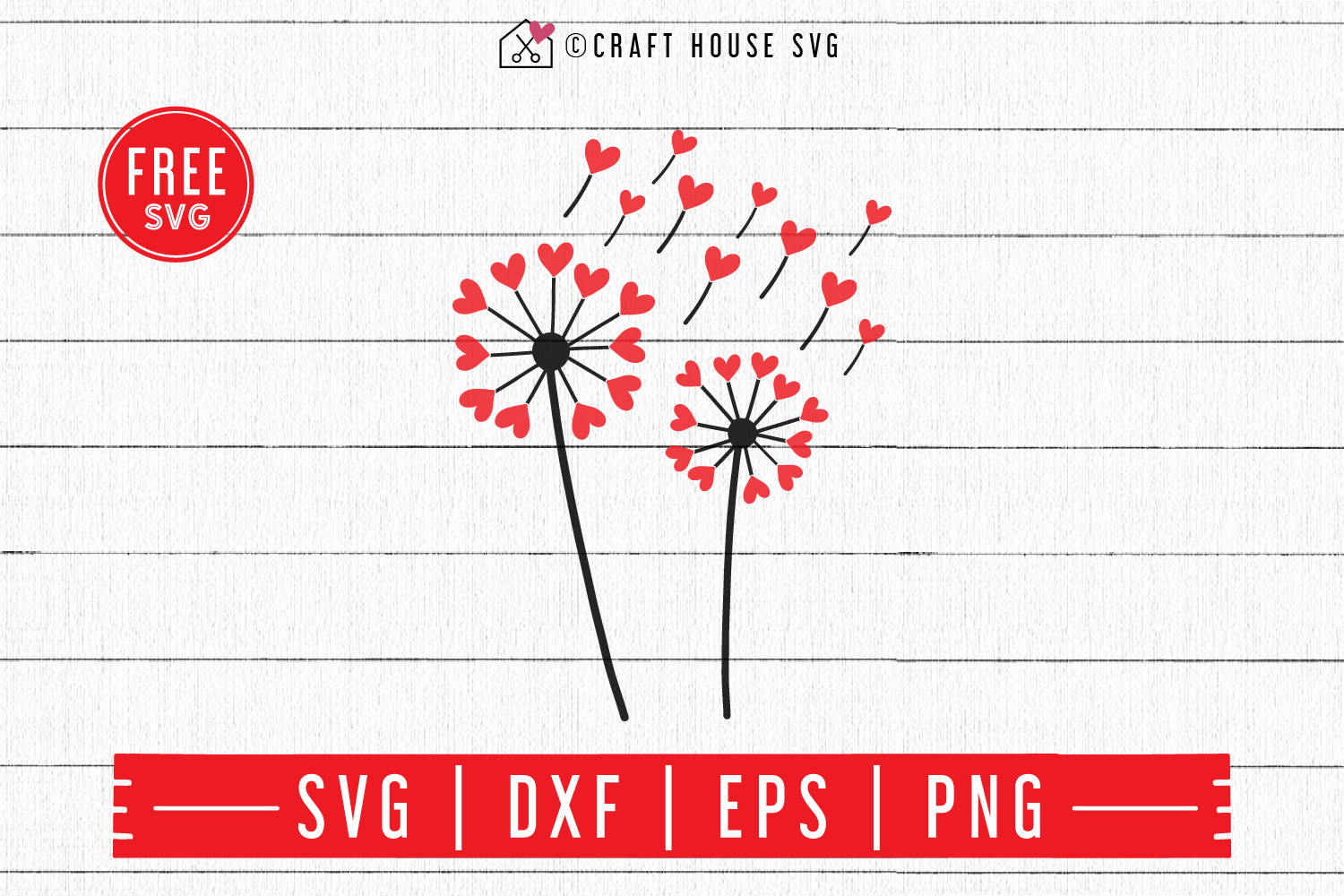 Download Free Heart Dandelion Svg Fb83 Craft House Svg