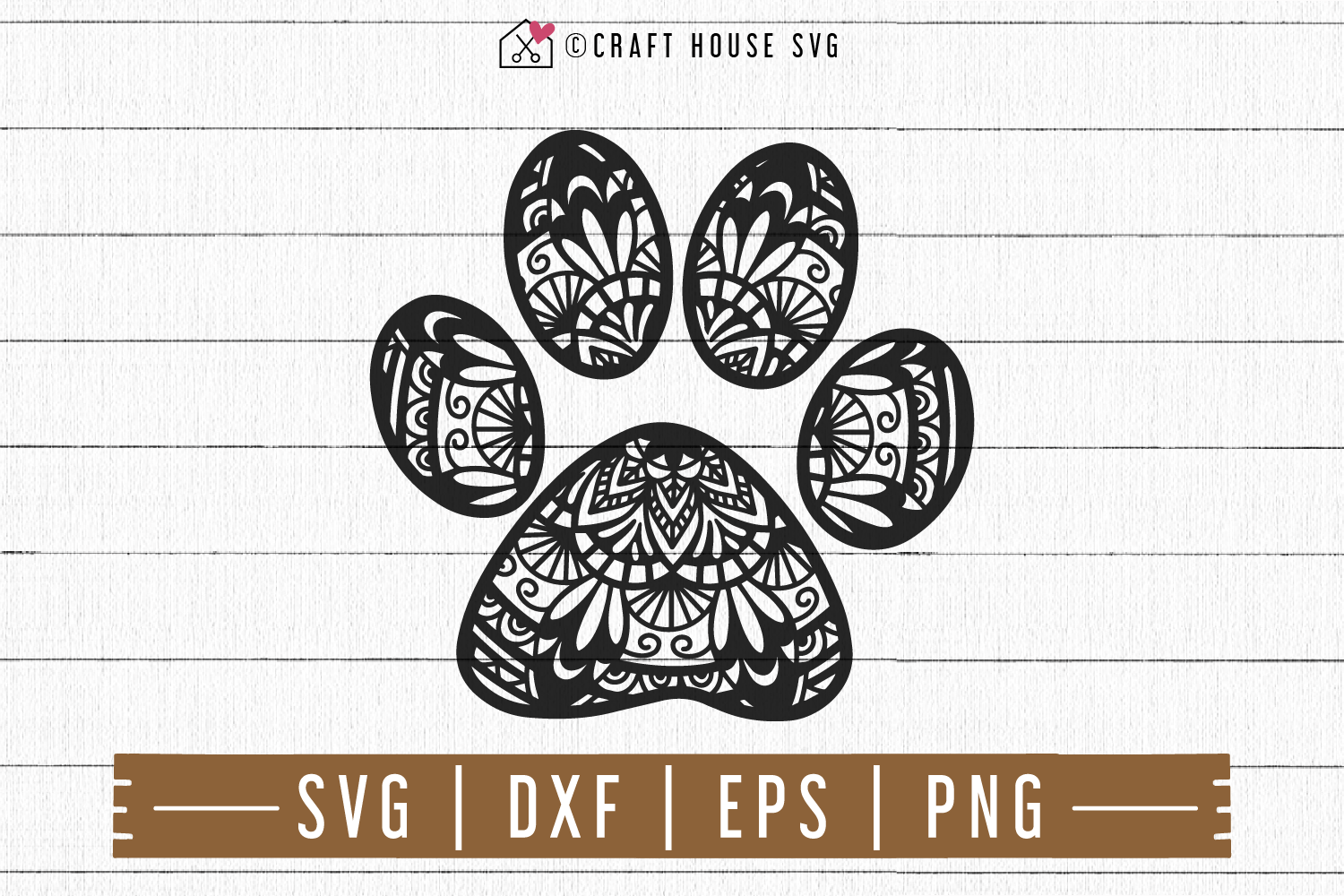 Download Free Paw Print Mandala Svg Fb107 Craft House Svg SVG, PNG, EPS, DXF File