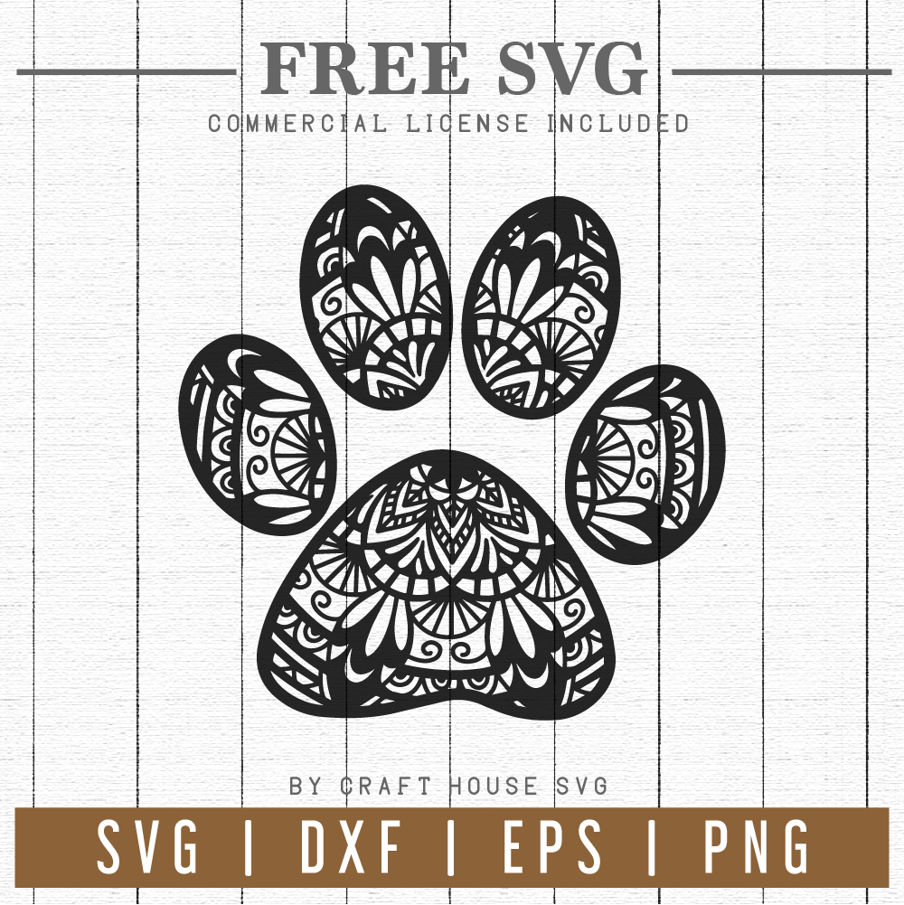 Download FREE Paw Print Mandala SVG | FB107 - Craft House SVG