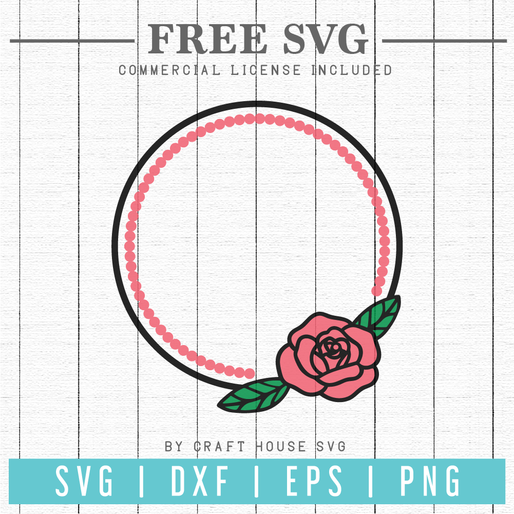 Download Free Rose Monogram SVG | FB80 - Craft House SVG