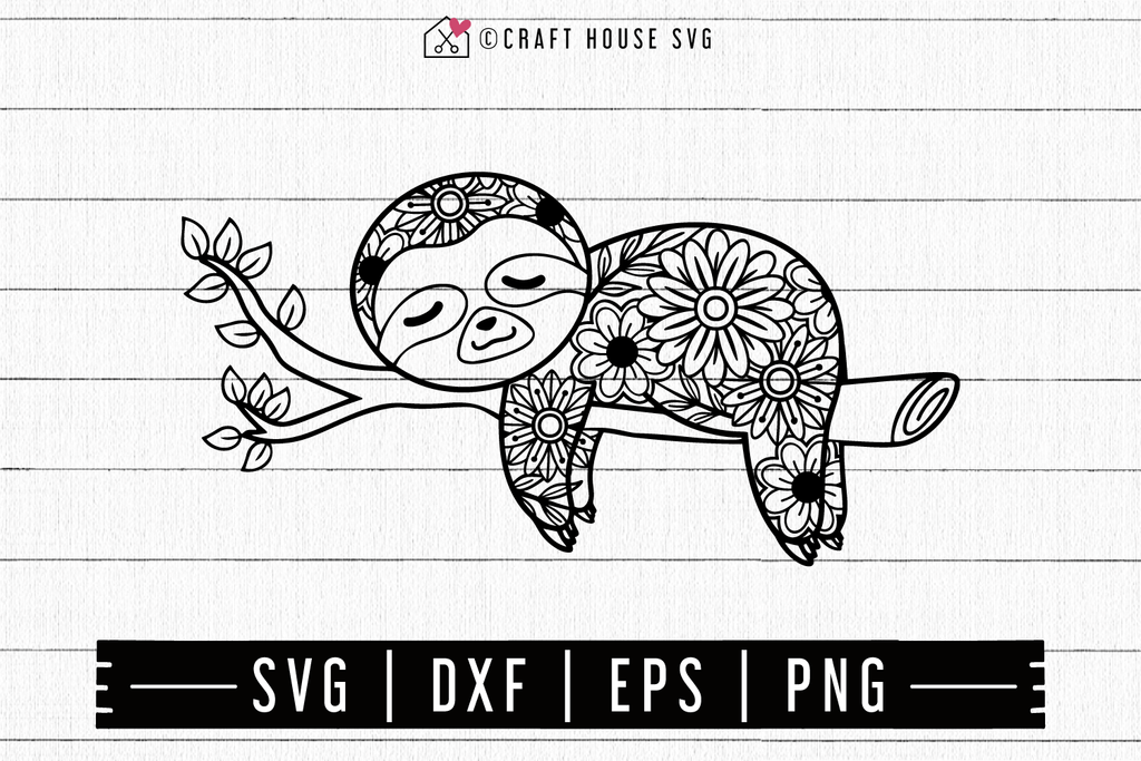 Download Free Sloth Mandala Svg Craft House Svg PSD Mockup Templates