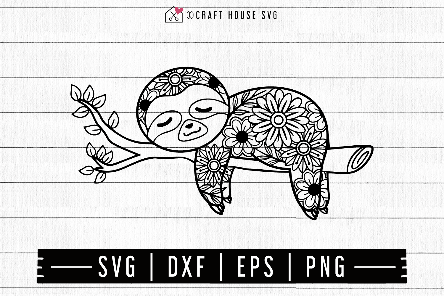 FREE Sloth Mandala SVG - Craft House SVG