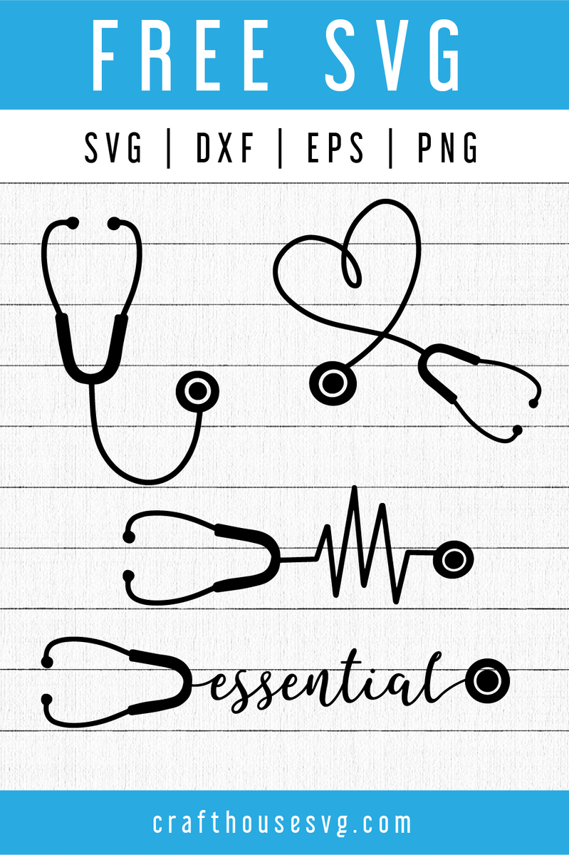 Download FREE Stethoscope SVG | FB90 - Craft House SVG