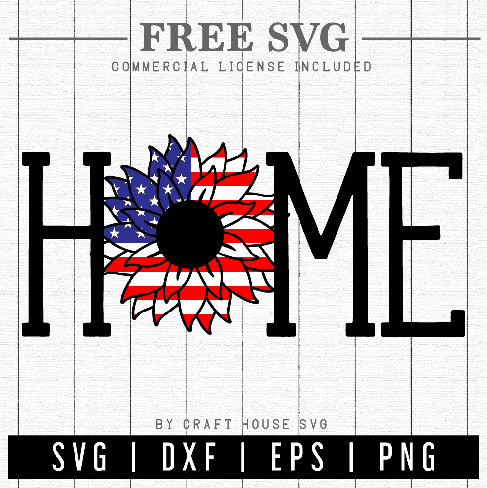 Download FREE FREE Sunflower American Flag Home Sign SVG - Craft ...
