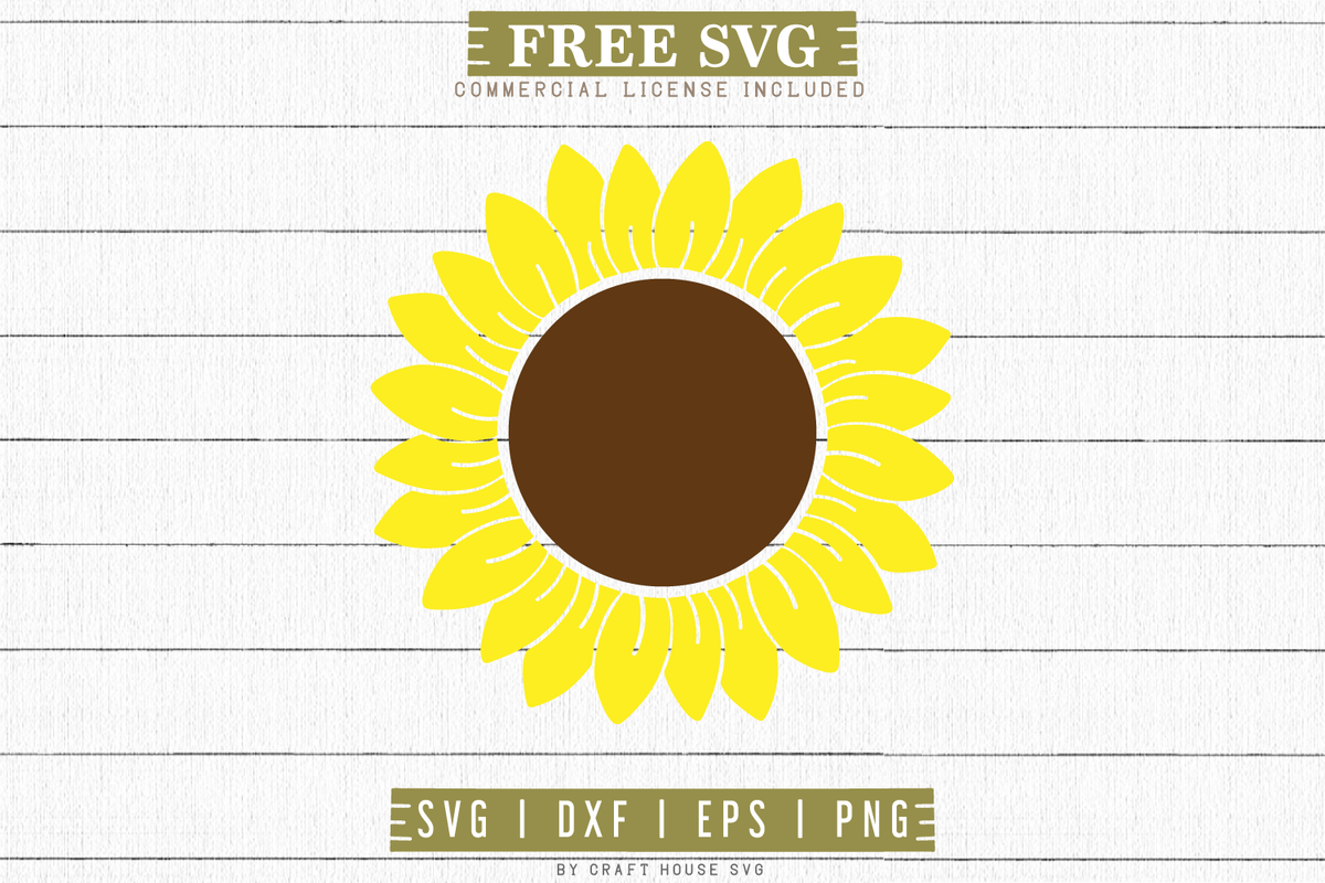 Download Free Sunflower SVG | FB59 - Craft House SVG