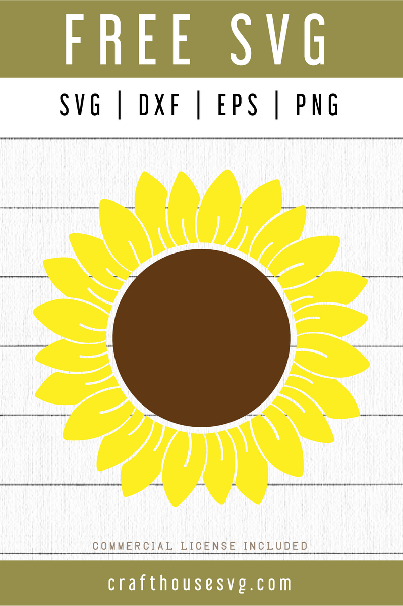 Download Free Sunflower SVG | FB59 - Craft House SVG