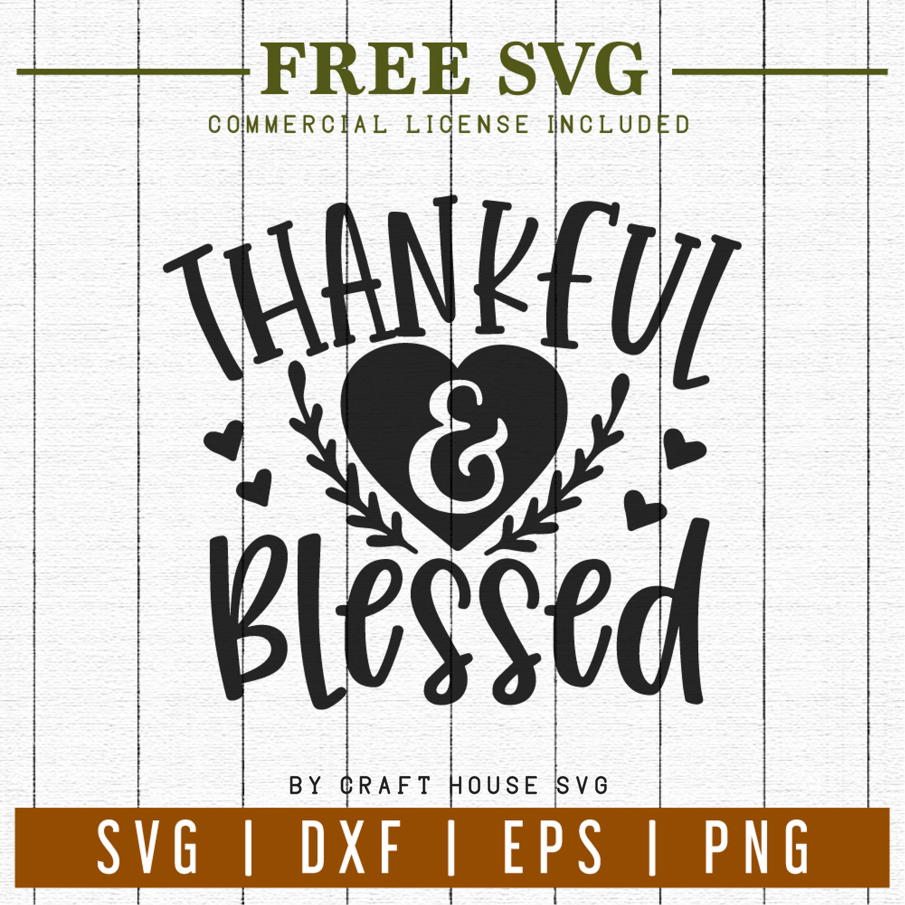 FREE | Thankful and Blessed SVG | FB1 - Craft House SVG