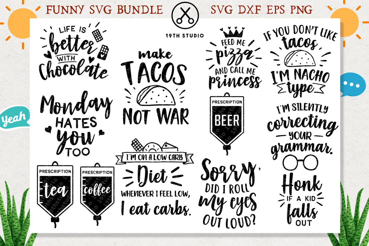 Download Funny quotes SVG bundle - M4 - Craft House SVG