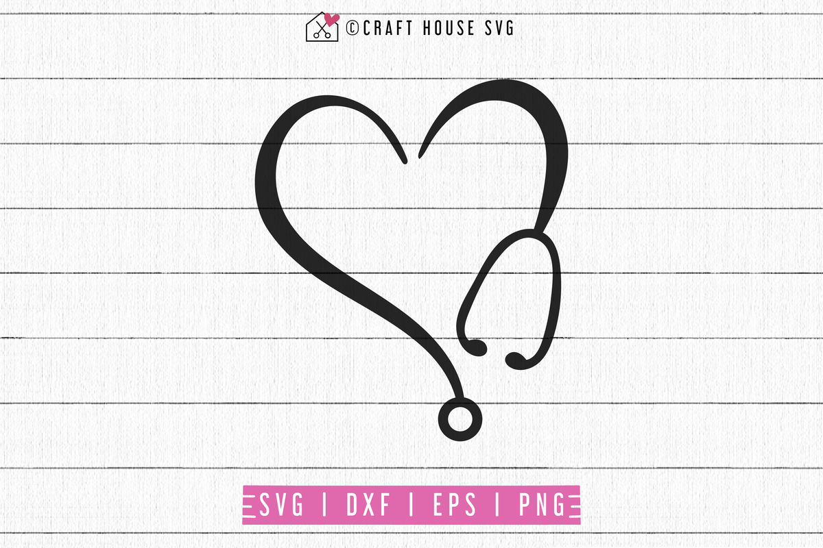 Heart Stethoscope SVG | M69F - Craft House SVG