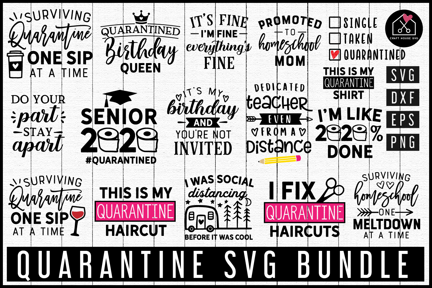 Download Quarantine SVG Bundle | MB75 - Craft House SVG