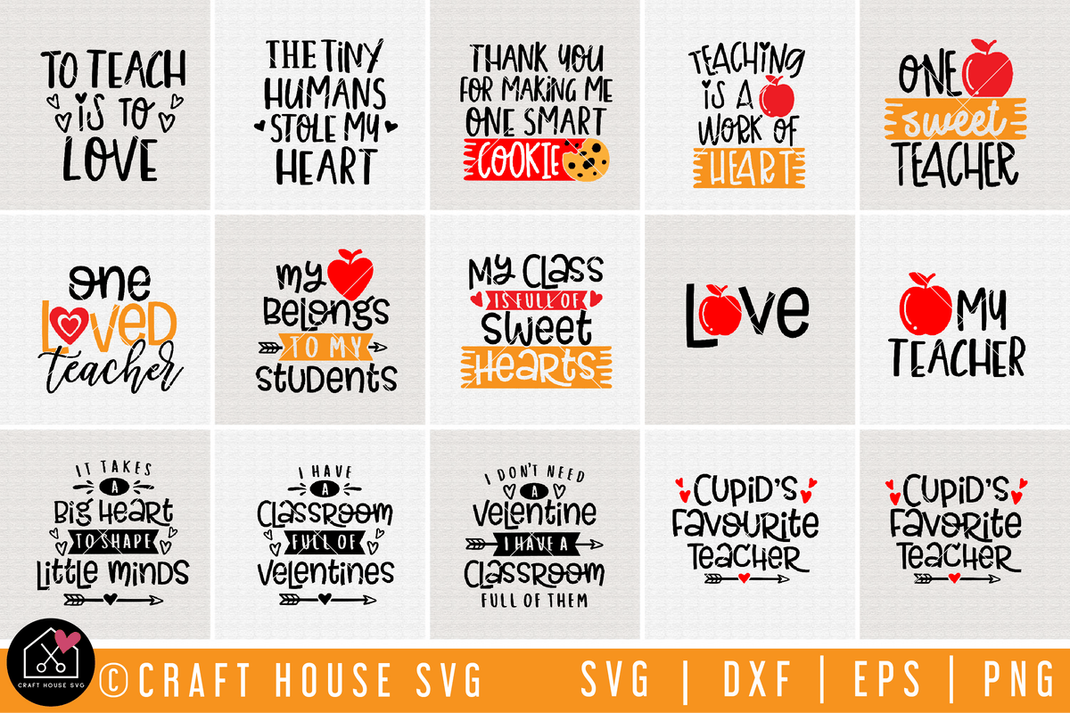 Download Teacher Valentine's Day SVG Bundle | MB63 - Craft House SVG