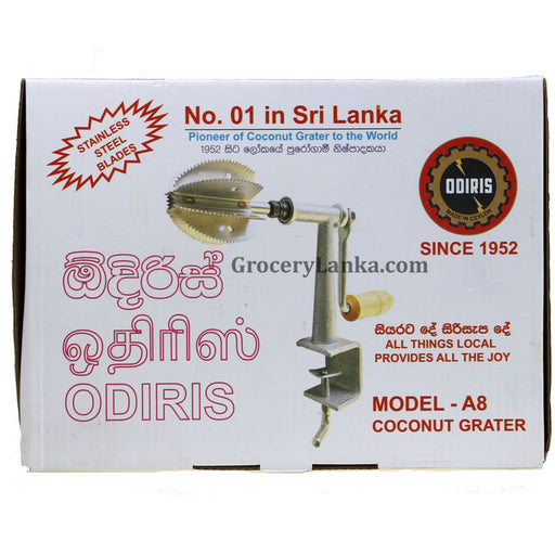 Coconut Grater Scraper Shredder ODIRIS- B5 Stainless Steel blades.