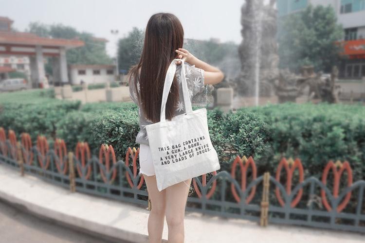 Korean Style Cotton Tote Bag