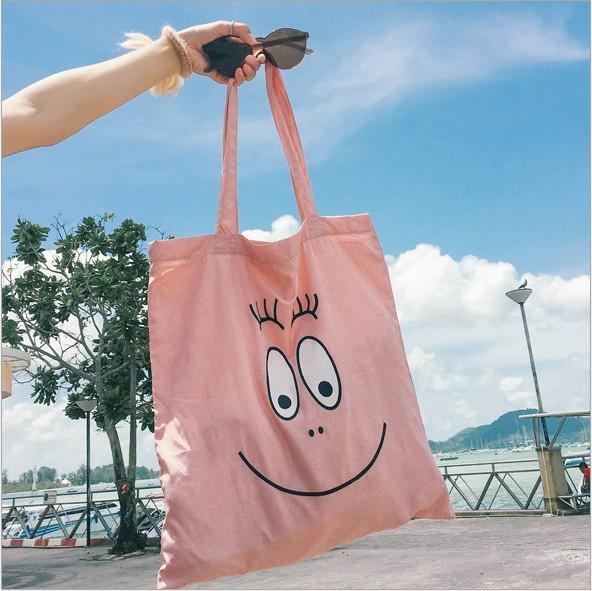 Canvas Heavy Tote Bag with Zipper & Front Pocket for Grocery