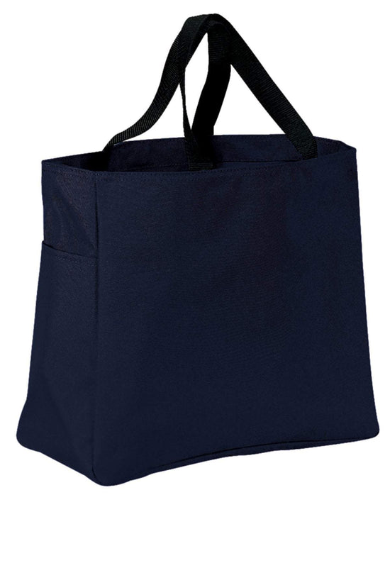 navy tote bag canvas