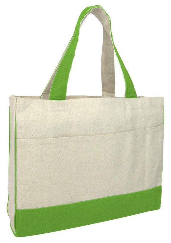 Zero Waste Canvas Bag With Zipper And Inner Zip Pocket 14in