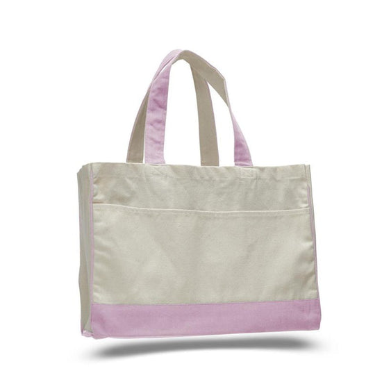 Customized Cotton Canvas Tote Bag with Inside Zipper Pocket - Personal