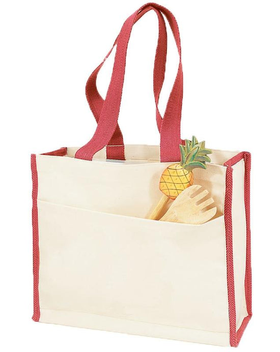 Promotional mini Canvas Tote Bags w/Gusset long handle- Mustard