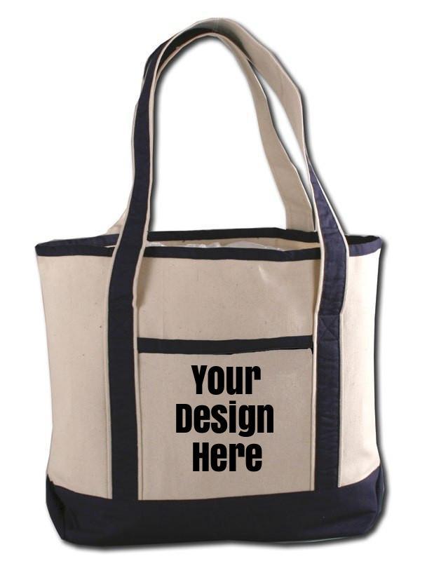 CUSTOM SMALL HEAVY CANVAS TOTE BAG NO MINIMUM | BAGANDTOTE.COM