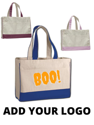 Custom Canvas Color Stripe Tote Bag - Say goodbye to boring totes!