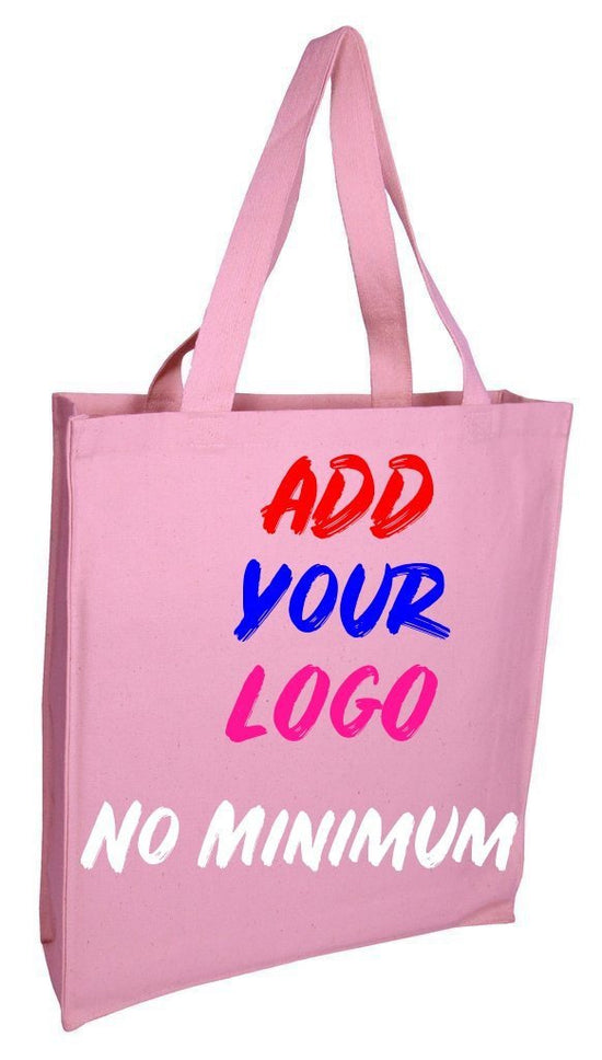 Wholesale Canvas Tote Bags, Horizontal Tote Bag with Gusset