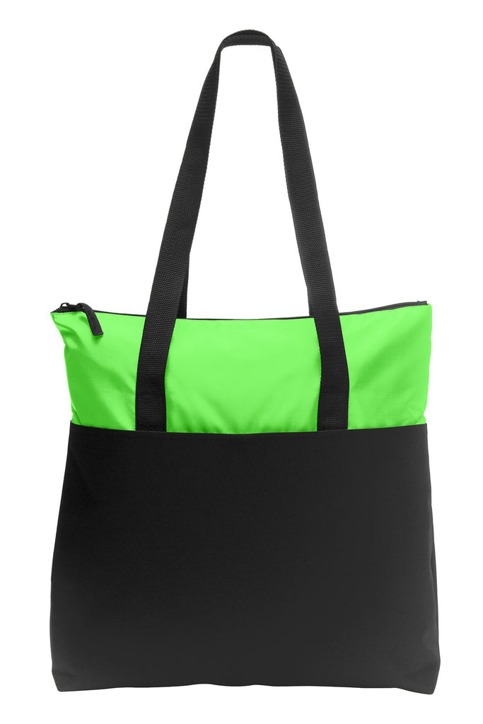 Zip-Top Convention Polyester Canvas Tote Bag | BAGANDTOTE.COM