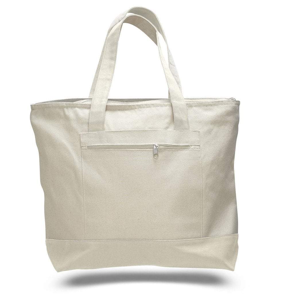 Heavy Canvas Tote Bags Zippered Shopping Canvas Totes Bags Bagandtotecom 