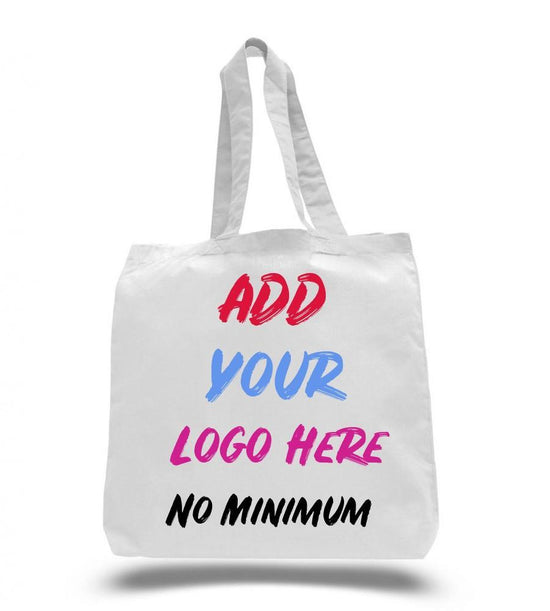 Budget 100% Cotton Natural Printed Tote Bags - Custom Tote Bags With Y