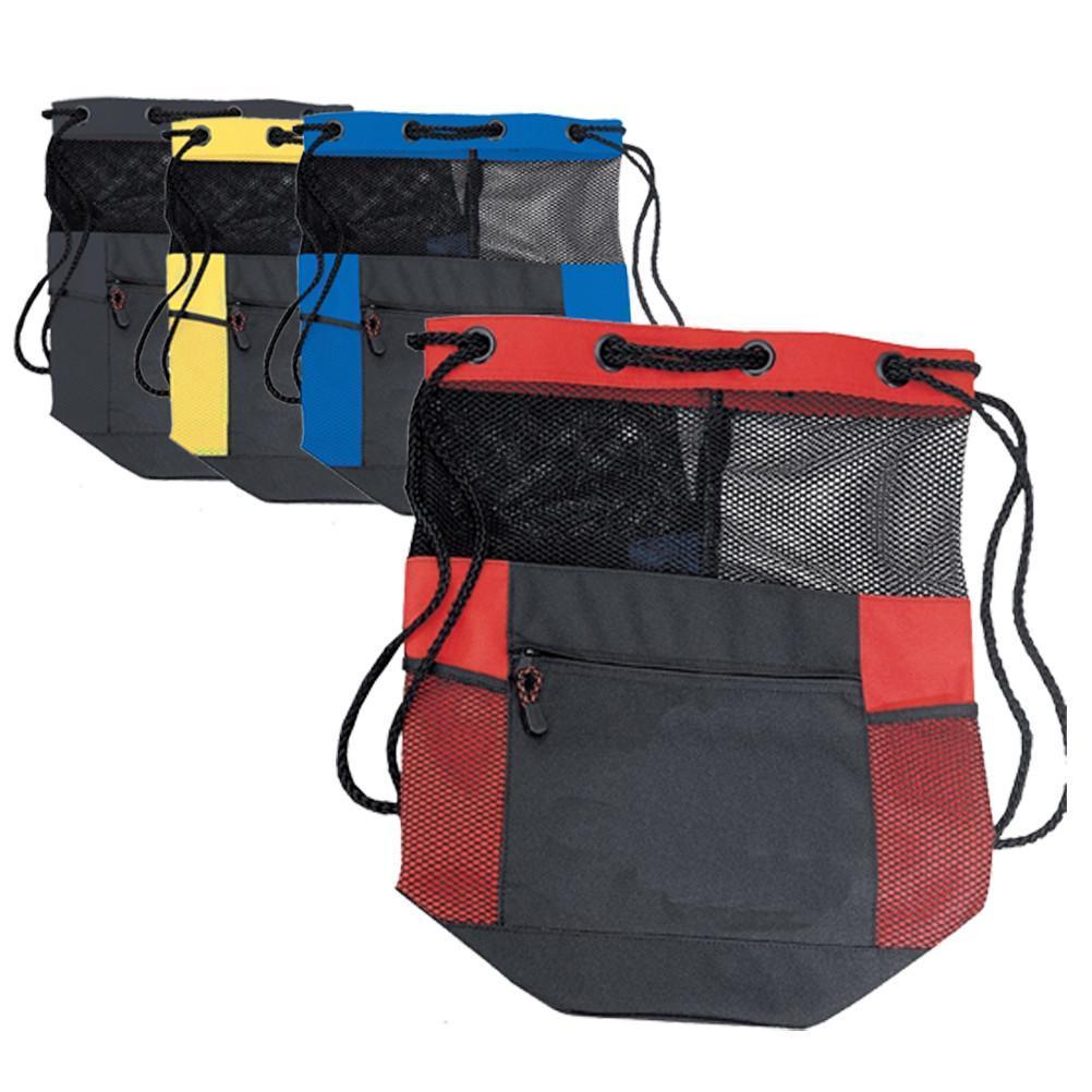 Expanded Polyester Mesh Bag / Drawstring Backpack | BAGANDTOTE.COM