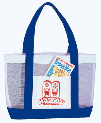 14 x 12 Personalized Large White Mesh Tote Bag
