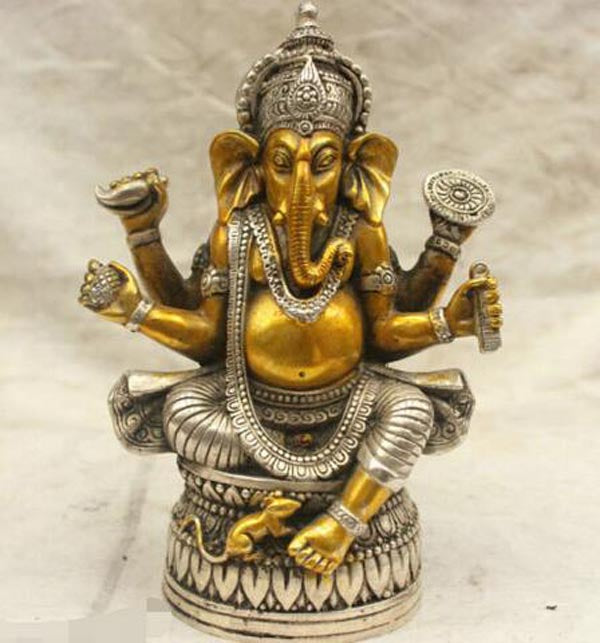 Lord Ganesha / Ganapati / Ganesh - 6 Arms Lucky Statue – HolyHinduStore