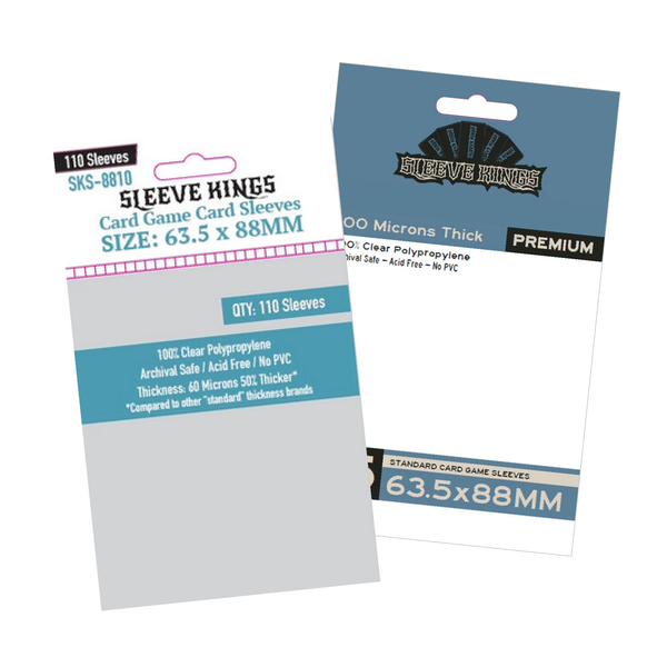 Standard Card Game Premium Sleeves (63.5x88mm) -55 Pack, 100 Microns, –  sleevekings