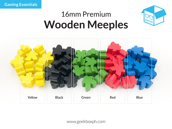 Meeples of Menace - 30 Colorful 16mm Minis - Wooden Fantasy