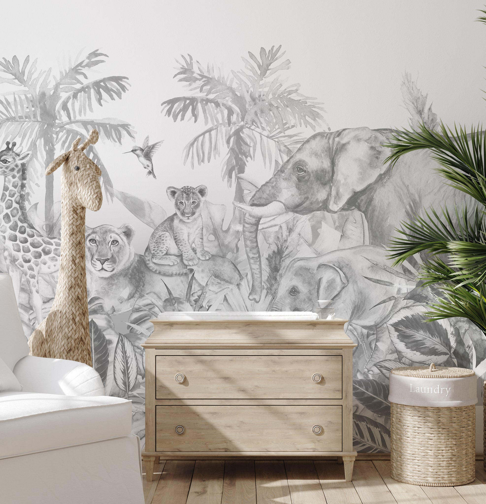 Jurassic Jungle 1 Peel  Stick Wallpaper For Kids Room