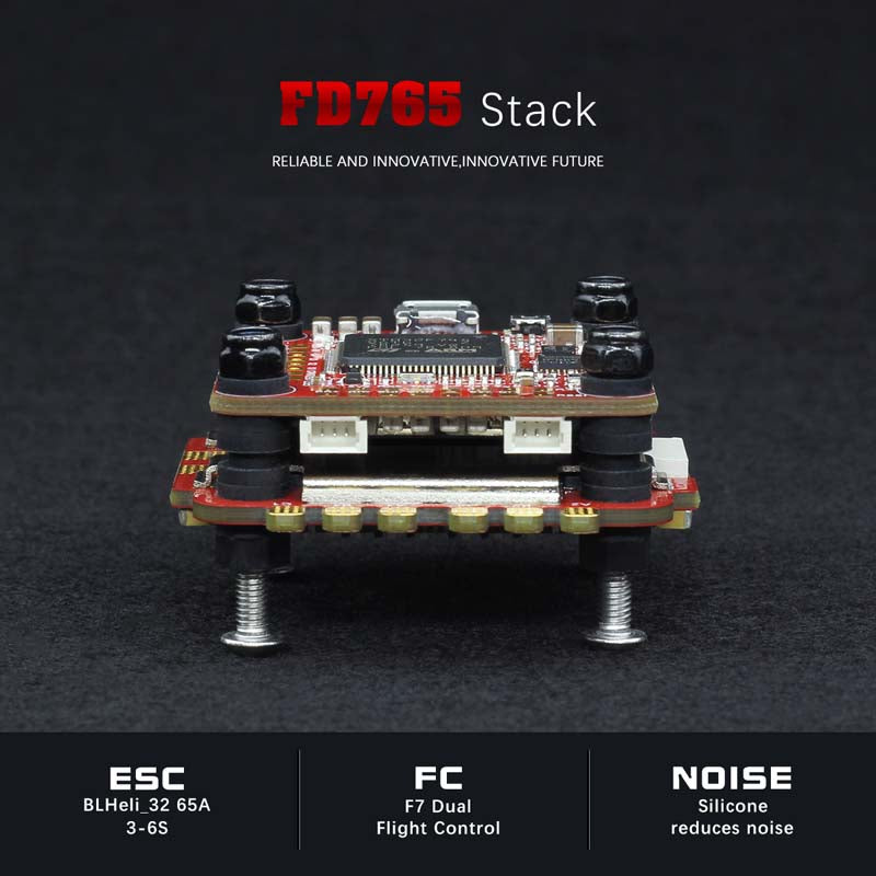 HGLRC FD765 F7 FC & 65A BL_Heli 4in1 3-6s ESC Stack 8 - HGLRC