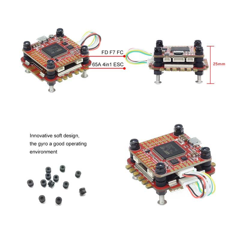 HGLRC FD765 F7 FC & 65A BL_Heli 4in1 3-6s ESC Stack 11 - HGLRC