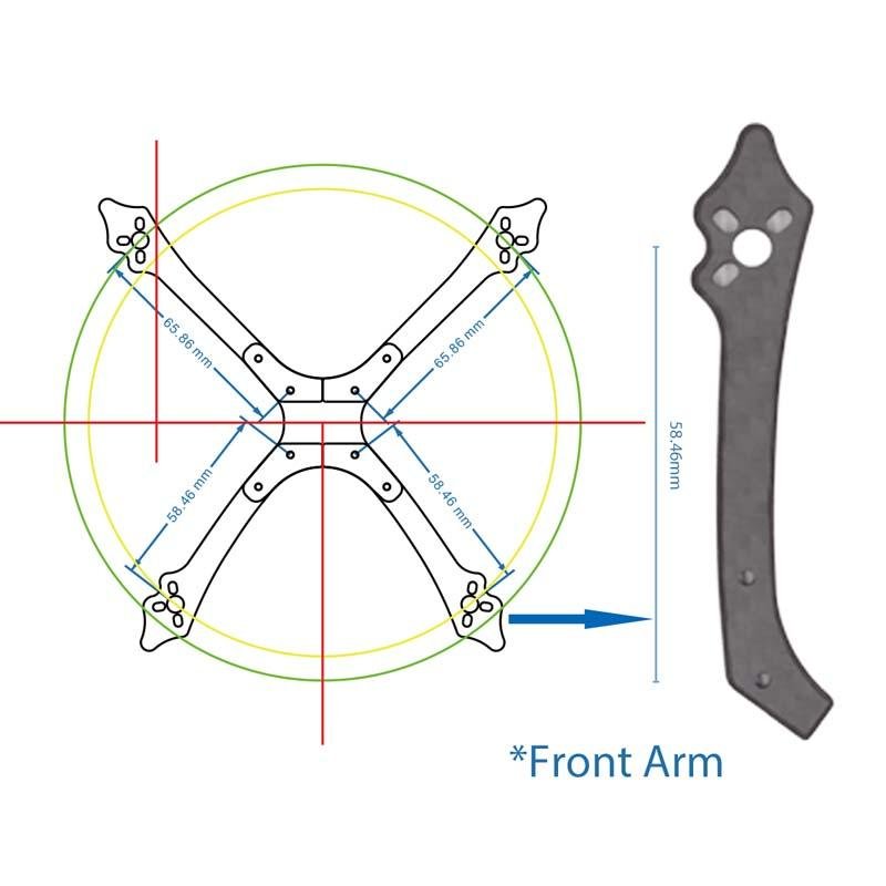 Front Arm for HGLRC Arrow3