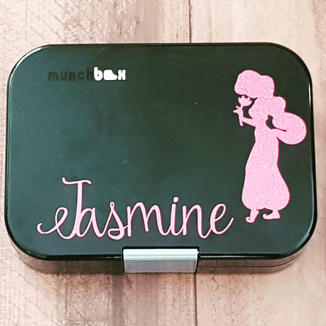 Princess Jasmine & Name Personalised Lunchbox Label - Custom Sticker