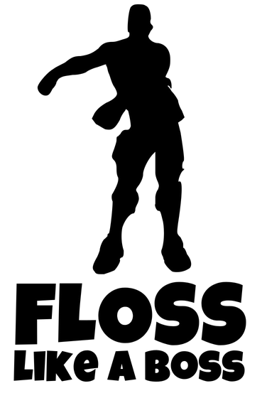 Fortnite Floss Like a Boss - Flossing - DIY Iron-On Decal - Heat Trans