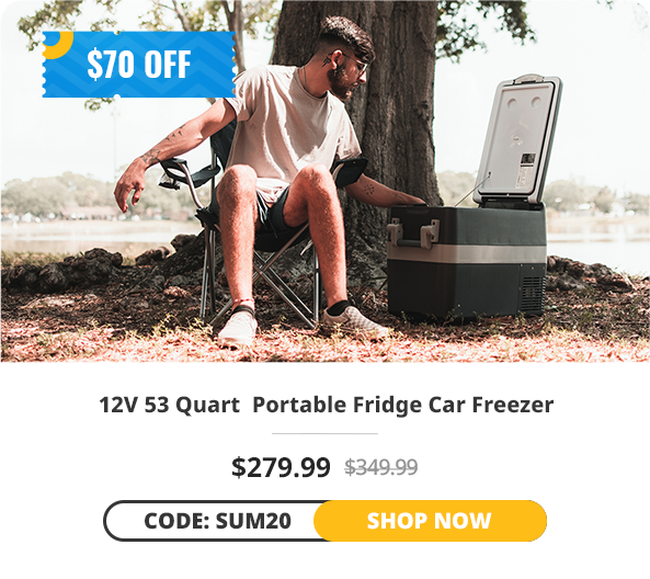 12V 53 Quart (50L) Portable Fridge Car Freezer