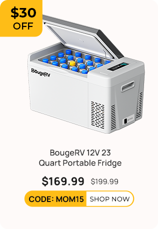 BougeRV 12V 23 Quart Portable Fridge For Travel