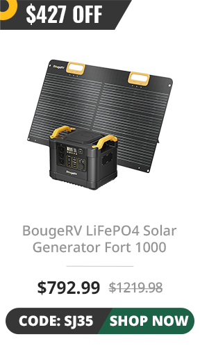 BougeRV LiFePO4 Solar Generator Fort 1000