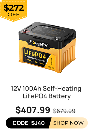 12V 1280Wh/100Ah Self-Heating LiFePO4 Battery