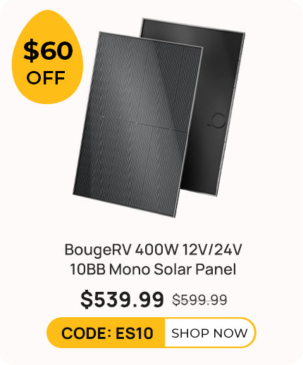 BougeRV 400W 12V/24V 10BB Mono Solar Panel