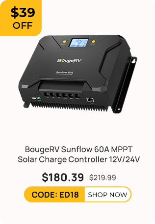 BougeRV Sunflow 60A MPPT Solar Charge Controller 12V/24V