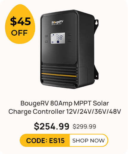 BougeRV 80Amp MPPT Solar Charge Controller 12V/24V/36V/48V