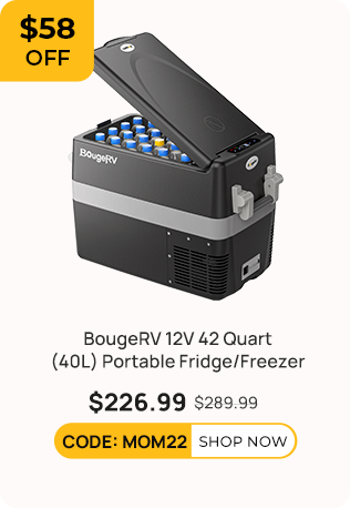 BougeRV 12V 42 Quart (40L) Portable Fridge/Freezer
