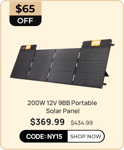 BougeRV 200W 12V 9BB Portable Solar Panel