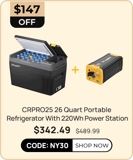 CRPRO25 26 Quart Portable Fridge With 220Wh Power Station