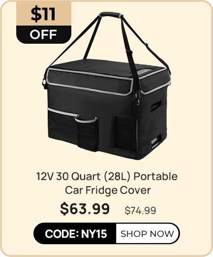 BougeRV 12V 30 Quart (28L) Portable Car Fridge Cover